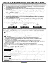 Form VTR-615 Application for Disabled Veteran License Plates and/or Parking Placards - Texas, Page 5