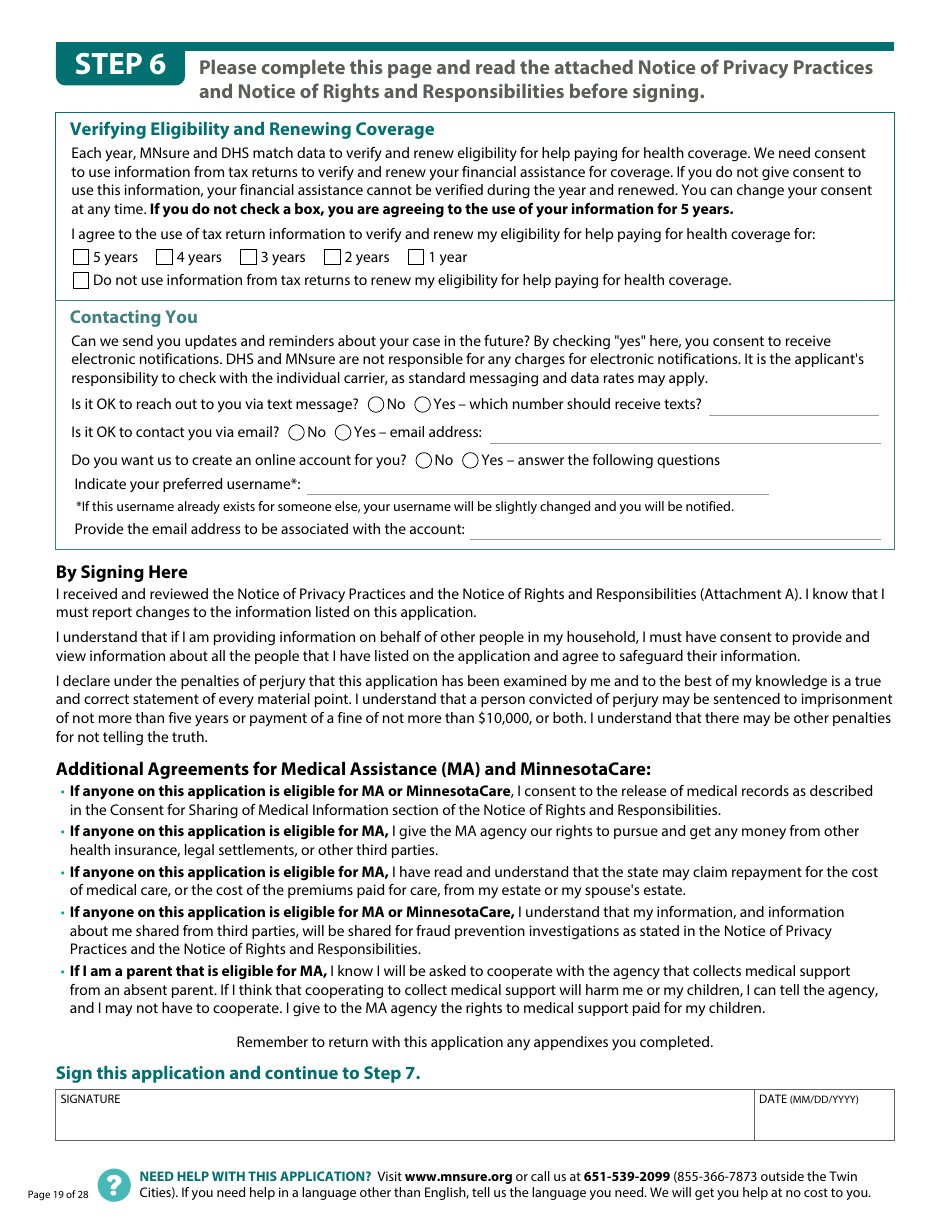 Form DHS-6696-ENG Application for Health Coverage and Help Paying Costs - Minnesota, Page 21