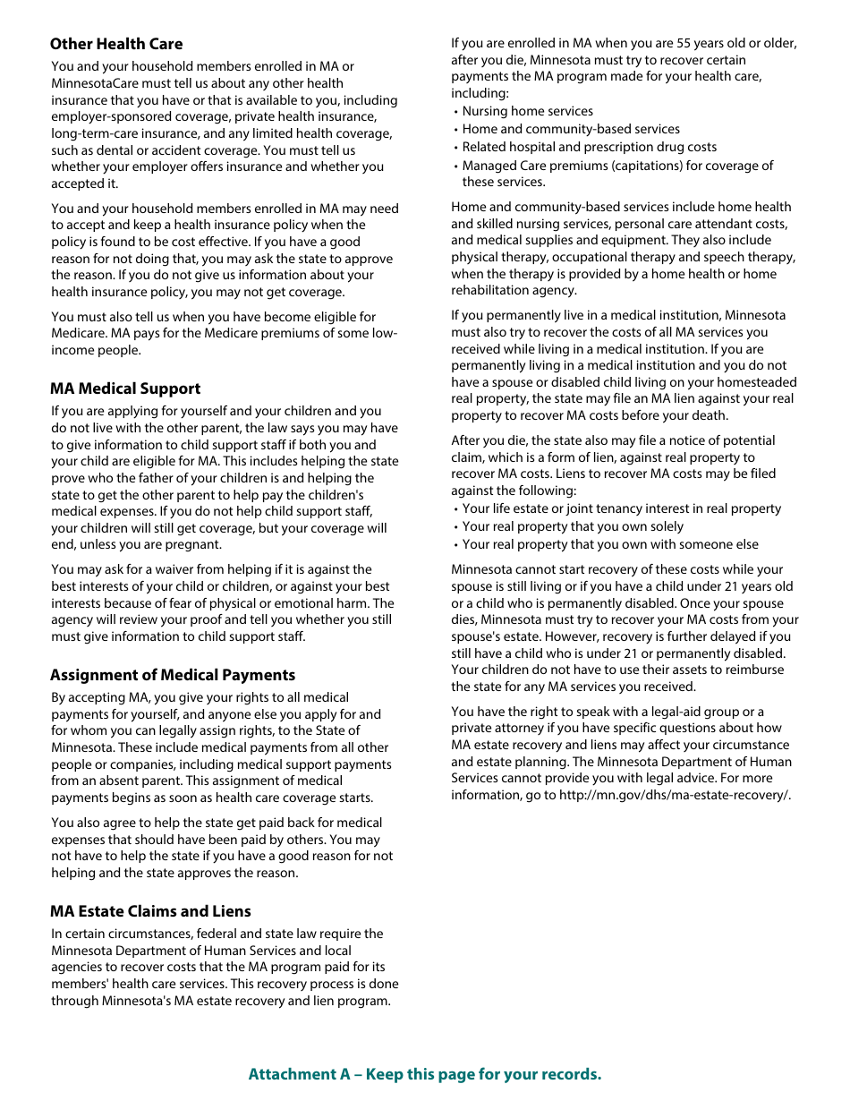 Form DHS-6696-ENG Application for Health Coverage and Help Paying Costs - Minnesota, Page 32