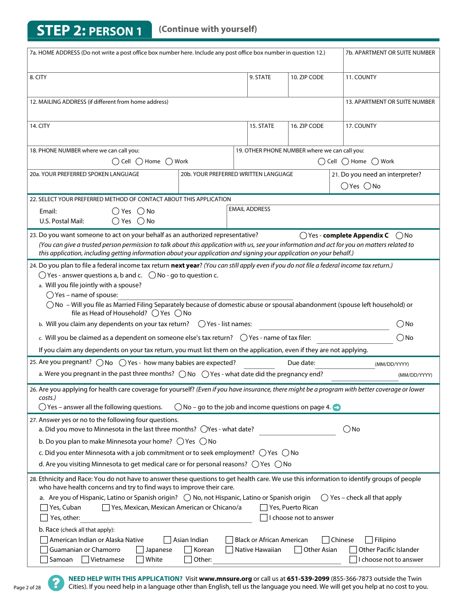 Form DHS-6696-ENG Application for Health Coverage and Help Paying Costs - Minnesota, Page 4