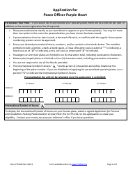 Form VTR-408 Application for Peace Officer Purple Heart - Texas, Page 2