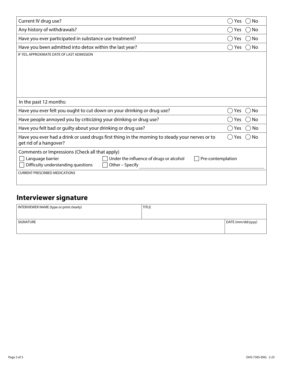 Form DHS-7305-ENG Officer-Involved Community-Based Care Coordination Screening Tool - Minnesota, Page 3
