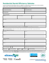 Residential Rental Efficiency Rebates Application Form - Prince Edward Island, Canada, Page 3