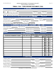 Document preview: Form FAA-1125A Tribal/FAA - Turn Around Document (Tad) - Arizona