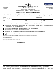 Document preview: Form CSE-1158A Request for Review of Arrears - Arizona