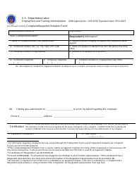 Document preview: ETA Form 8429 Complaint/Apparent Violation Form