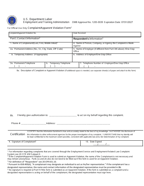 ETA Form 8429  Printable Pdf