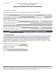 Document preview: Form DDD-2236A Qualified Vendor Application Approval - Arizona