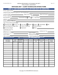 Document preview: Form FAA-1855A Refugee Unit-Client Scheduling Intake Form - Arizona