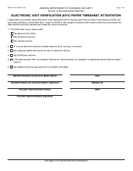 Document preview: Form DDD-2101A Electronic Visit Verification (Evv) Paper Timesheet Attestation - Arizona