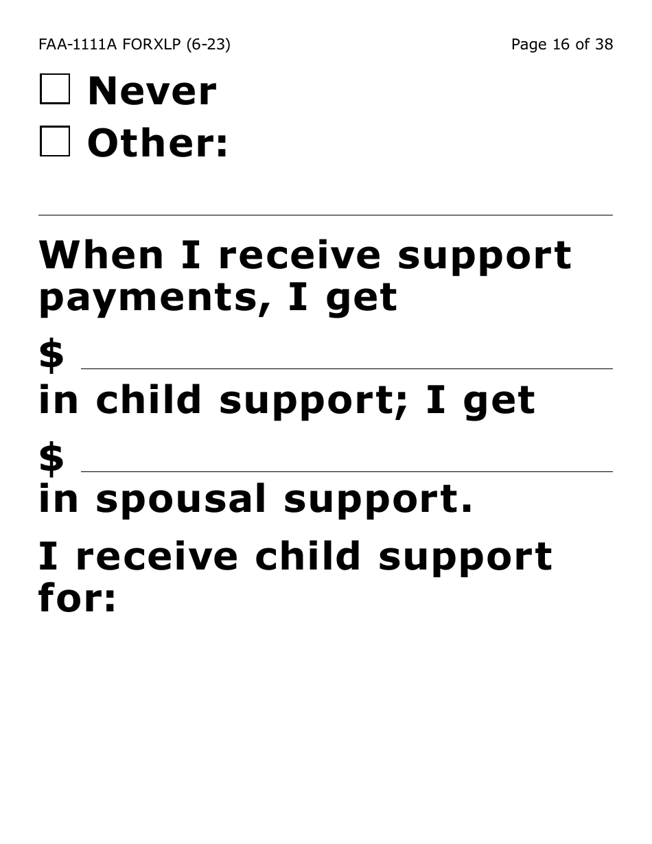 Form FAA-1111A-XLP Participant Statement Verification Worksheet (Extra Large Print) - Arizona, Page 16
