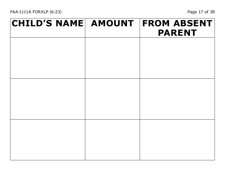 Form FAA-1111A-XLP Participant Statement Verification Worksheet (Extra Large Print) - Arizona, Page 17