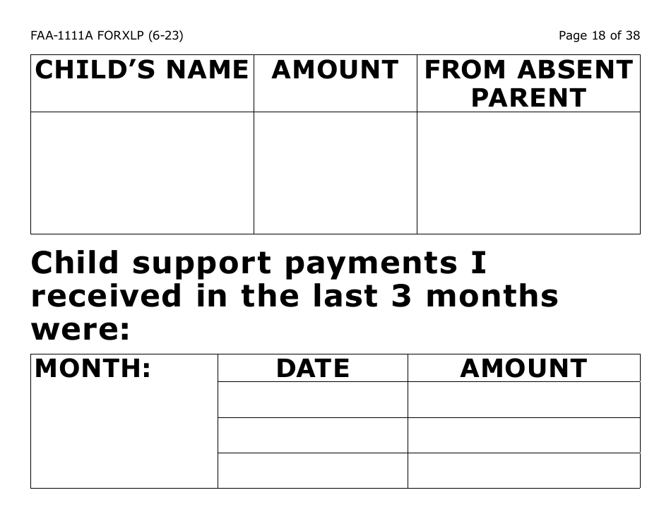 Form FAA-1111A-XLP Participant Statement Verification Worksheet (Extra Large Print) - Arizona, Page 18