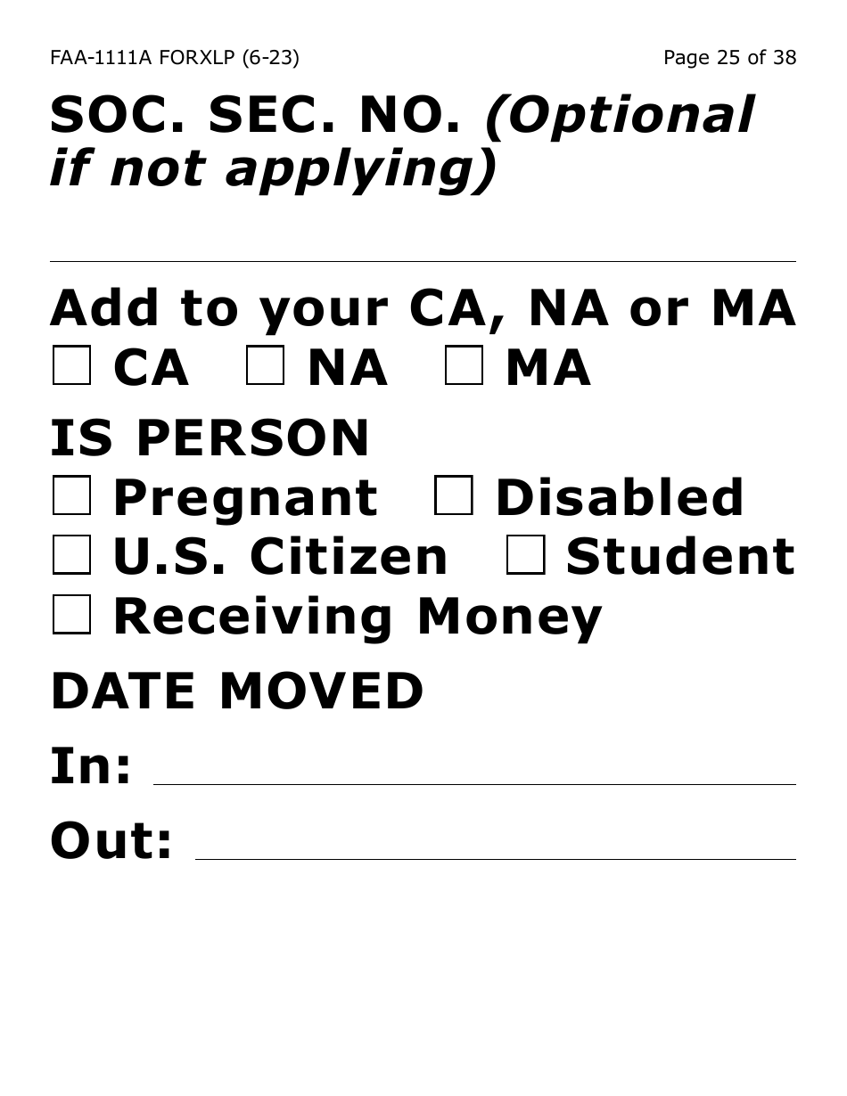 Form FAA-1111A-XLP Participant Statement Verification Worksheet (Extra Large Print) - Arizona, Page 25