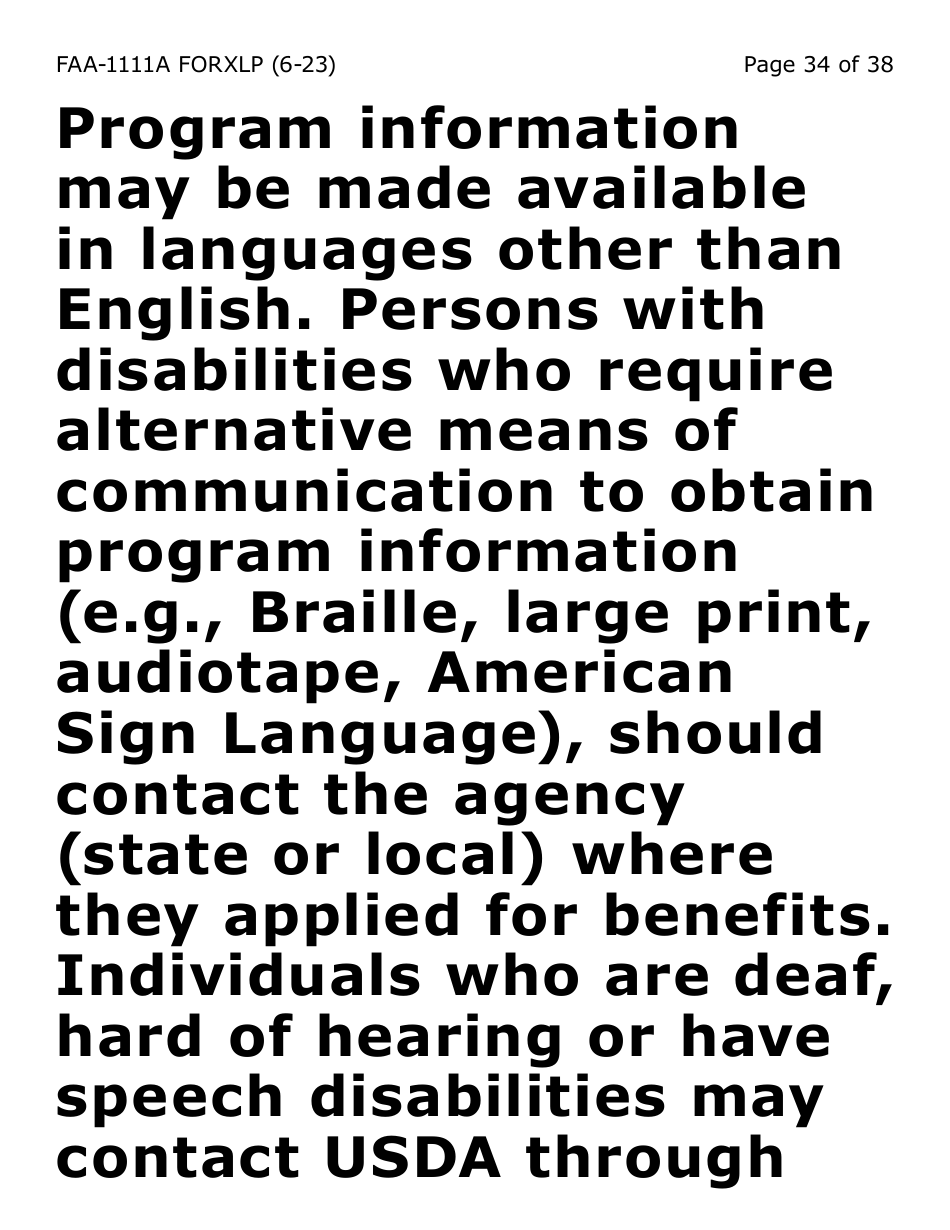 Form FAA-1111A-XLP Participant Statement Verification Worksheet (Extra Large Print) - Arizona, Page 34