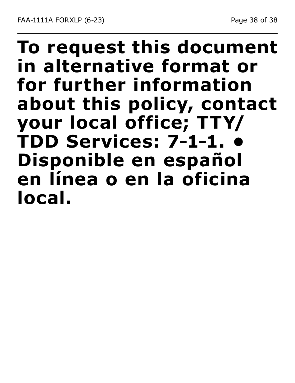 Form FAA-1111A-XLP Participant Statement Verification Worksheet (Extra Large Print) - Arizona, Page 38