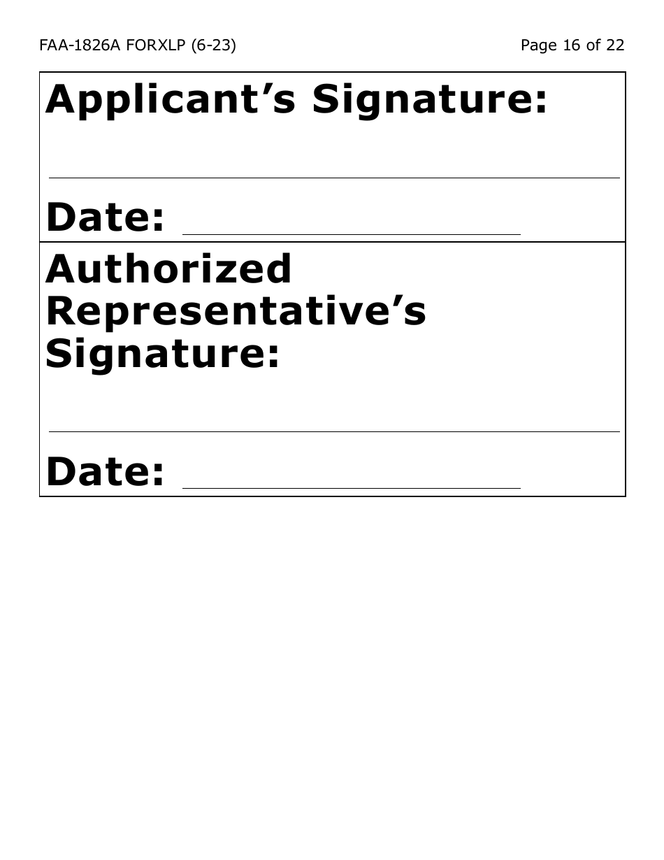 Form FAA-1826A-XLP Nutrition Assistance (Na) Authorized Representative Request (Extra Large Print) - Arizona, Page 16