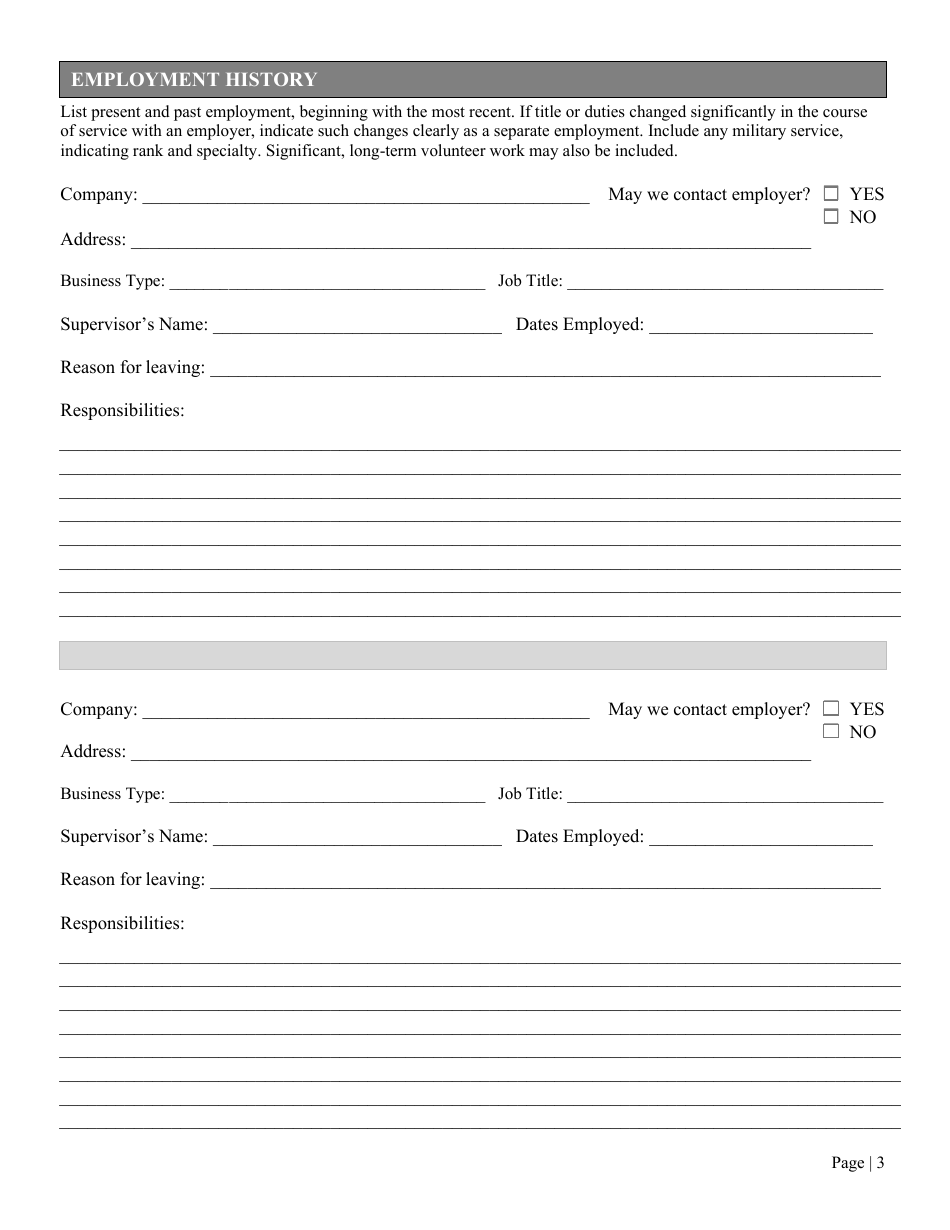 Application for Employment - Franklin County, Ohio, Page 3