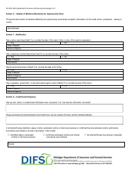 Form FIS2372 Notice of Cybersecurity Event - Michigan, Page 3