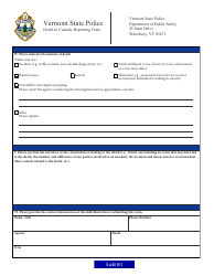 Death in Custody Reporting Form - Vermont, Page 2