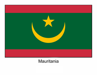 Document preview: Mauritania Flag Template