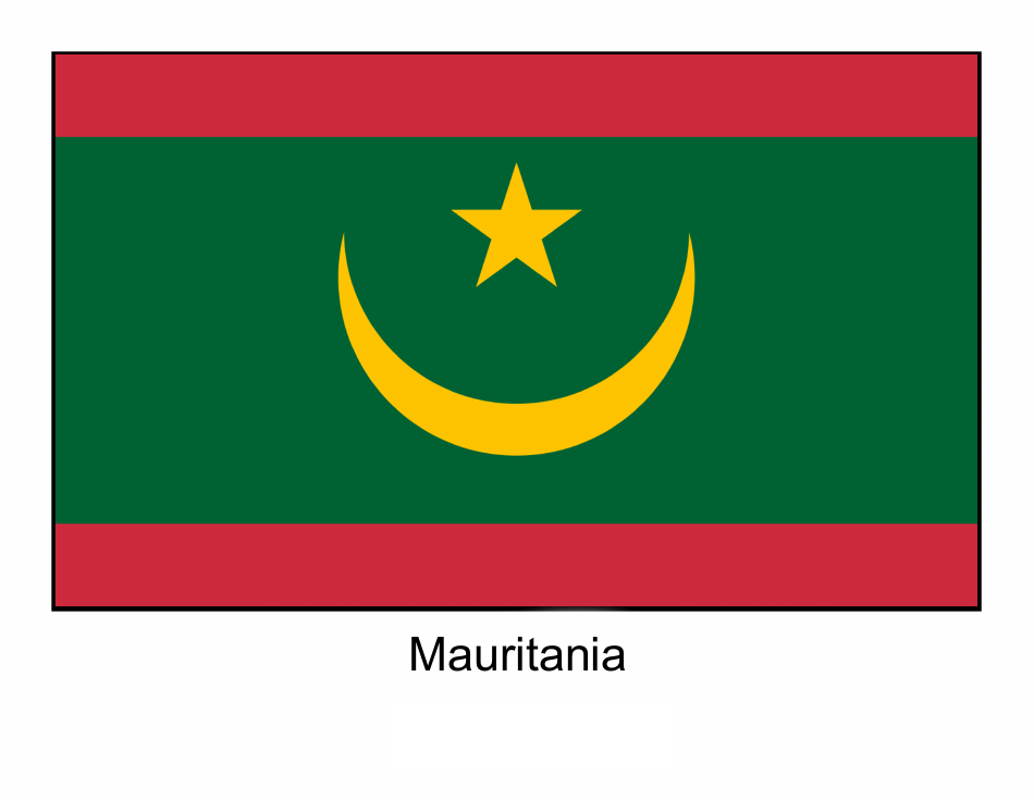 Mauritania Flag Template - A high-quality image of the flag of Mauritania.