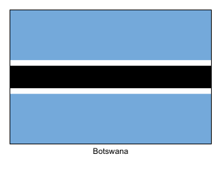 Document preview: Botswana Flag Template