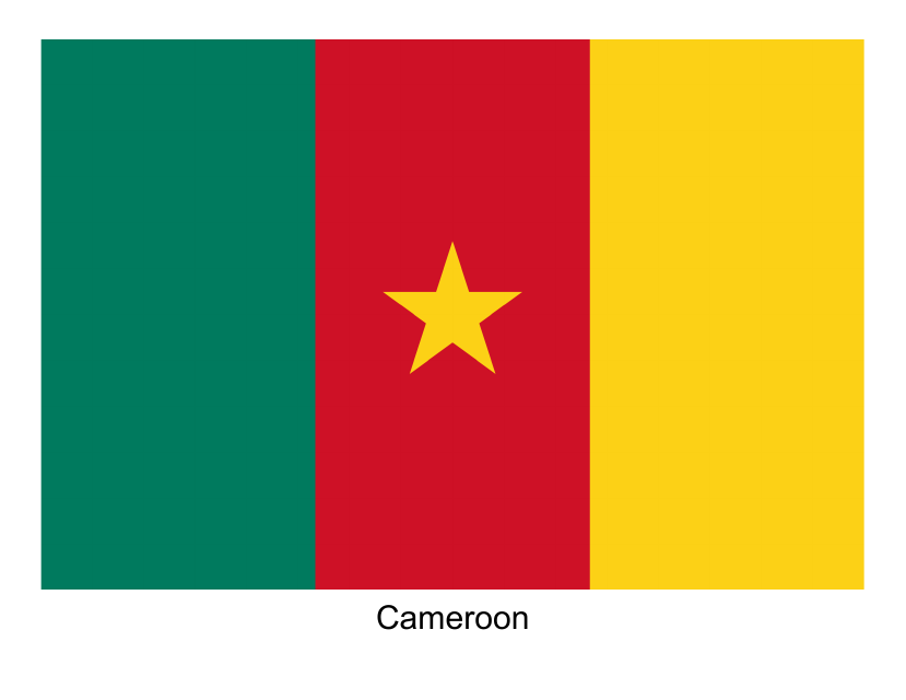 Cameroon Flag Template - Download and Editable Print-friendly Design factors such as color, shape