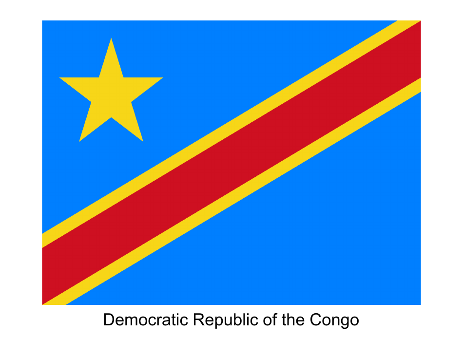 Democratic Republic of the Congo Flag Template Image
