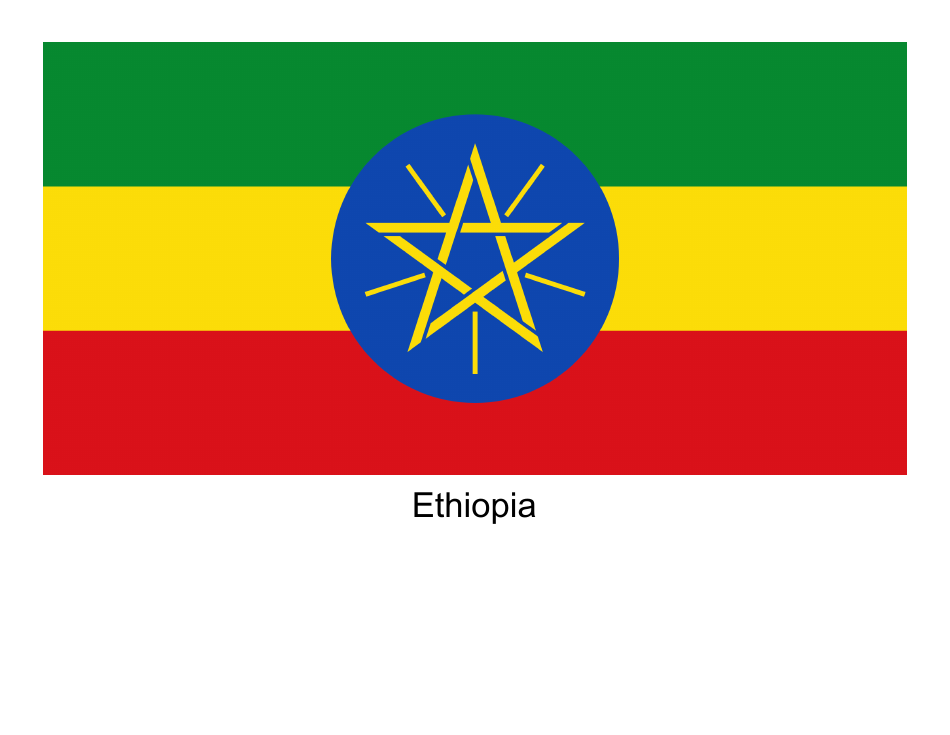 Ethiopia Flag Template Download Printable PDF | Templateroller