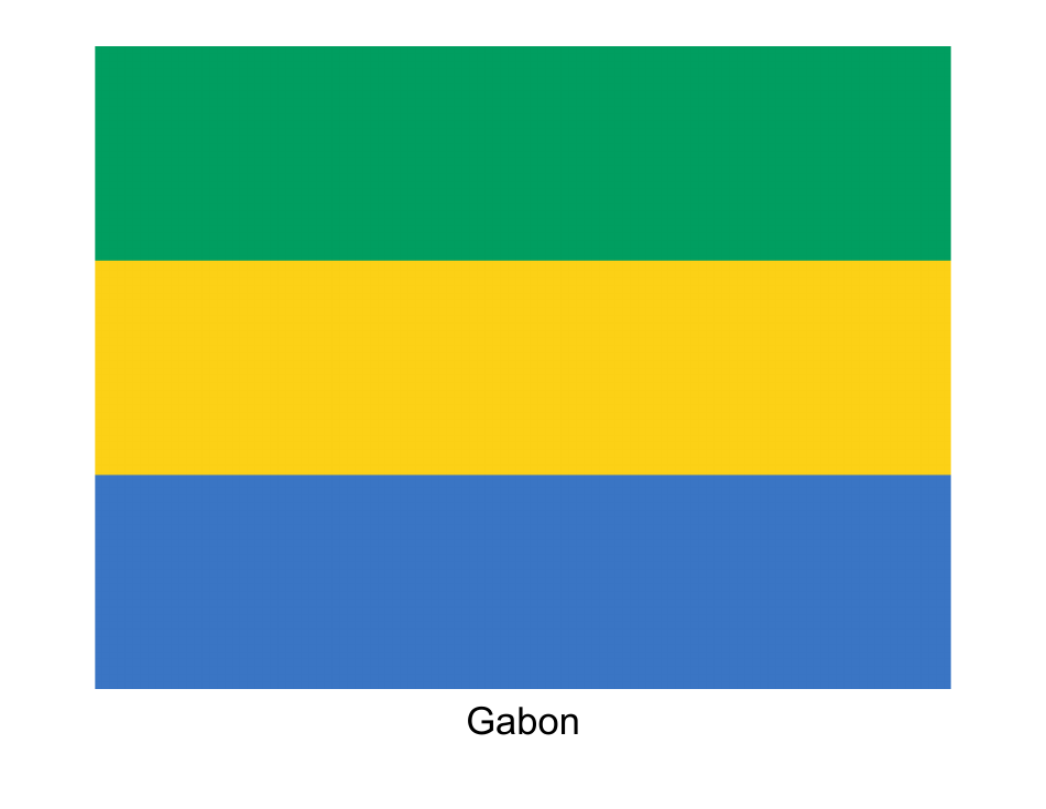 Gabon Flag Template - Printable Image Preview