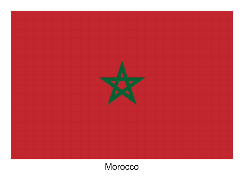 Morocco flag template