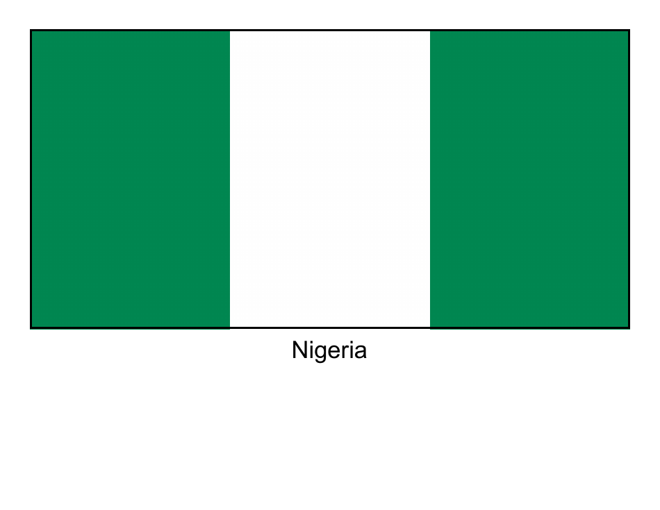 Nigeria Flag Template document preview image