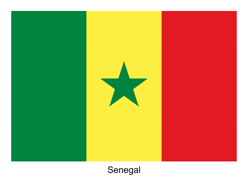 Senegal Flag Template