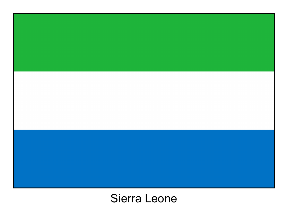 Sierra Leone Flag Template - Document Preview