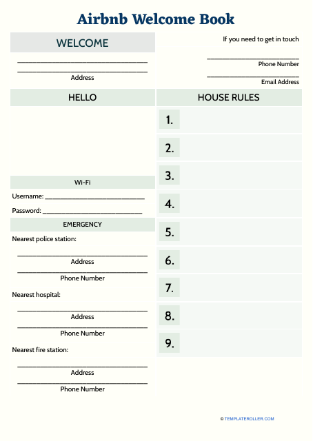 Airbnb Welcome Book Template - Cover Image