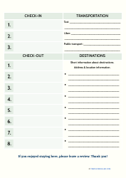 Airbnb Welcome Book Template, Page 2