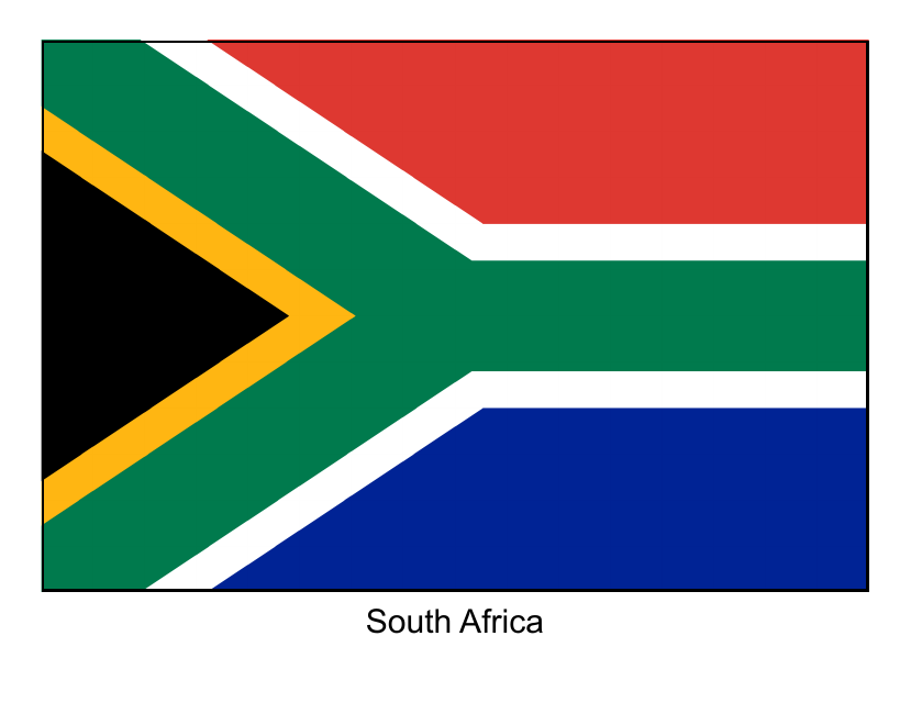 South Africa Flag Template - Free Download
