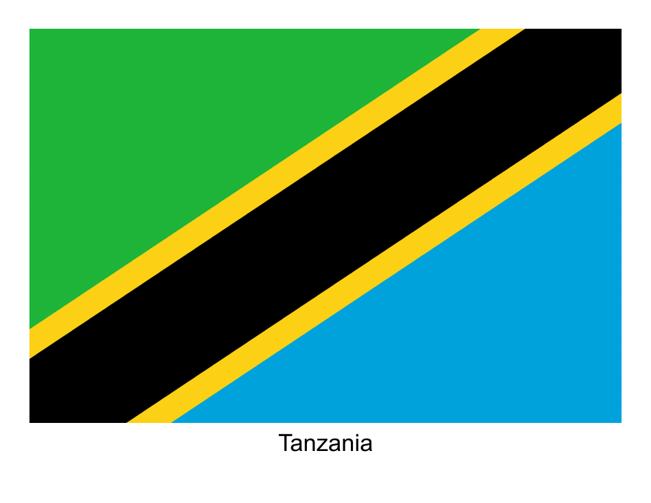 Tanzania Flag Template