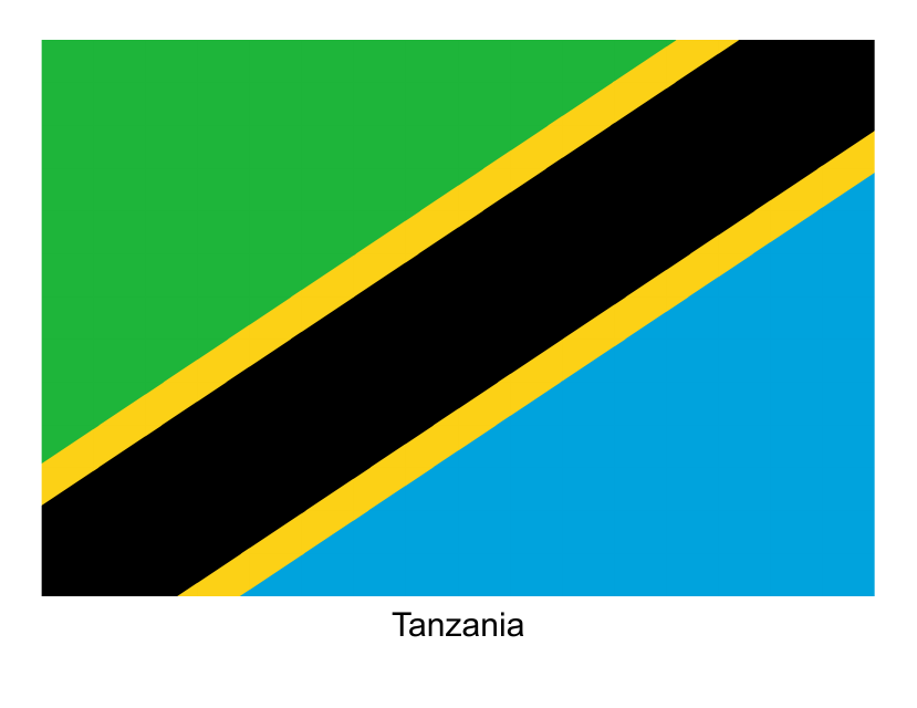 Tanzania Flag Template