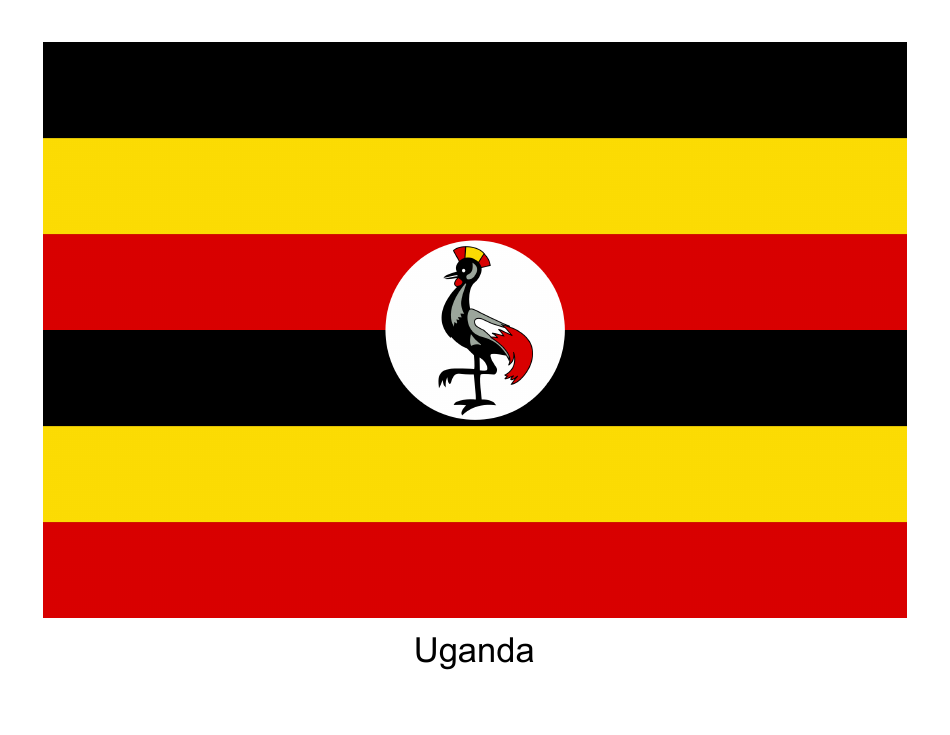 Uganda Flag Template - Download Now