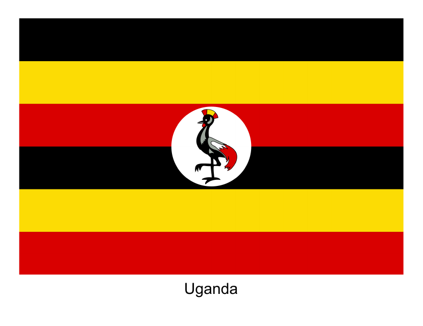 Uganda Flag Template
