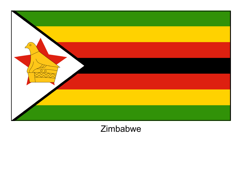 Zimbabwe Flag Template - Download Image of Zimbabwe Flag