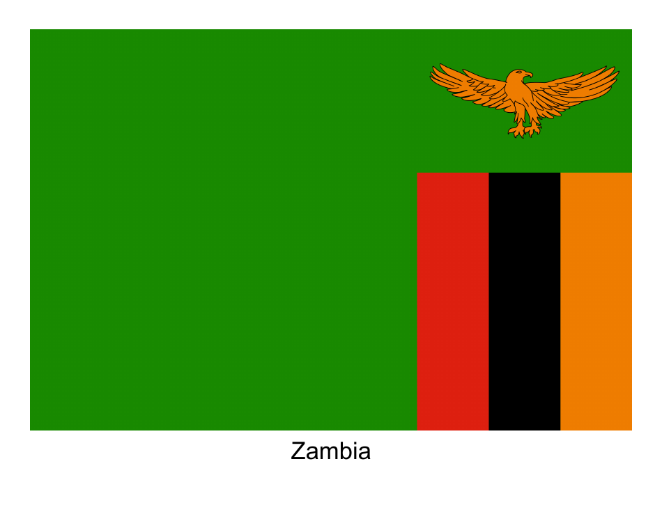 Zambia Flag template