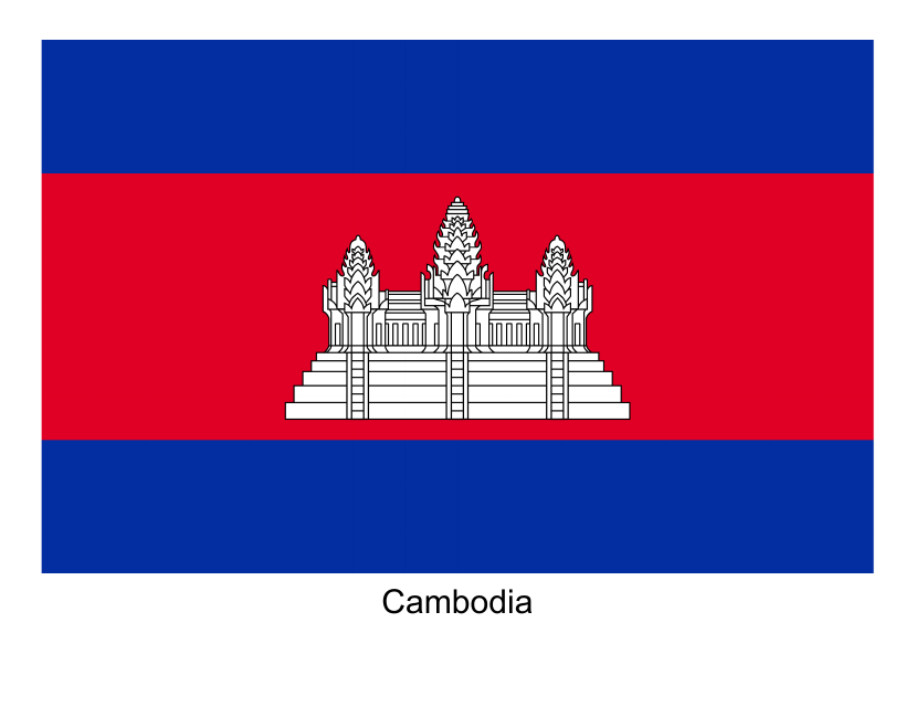 Cambodia Flag Template - Design for Personal or official Use