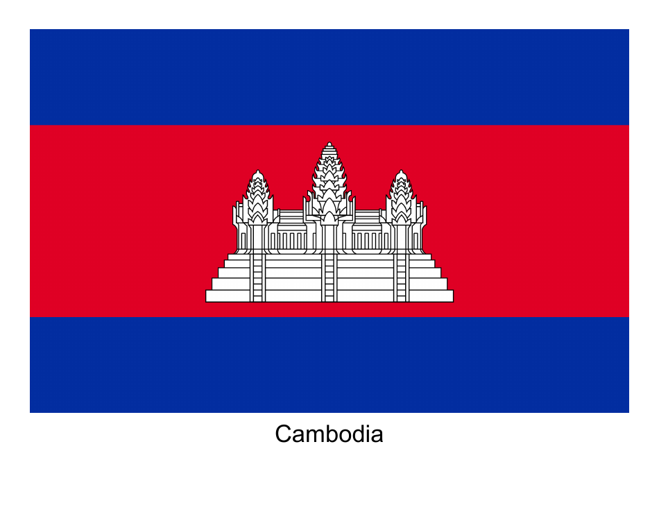 Cambodia Flag Template - Design for Personal or official Use