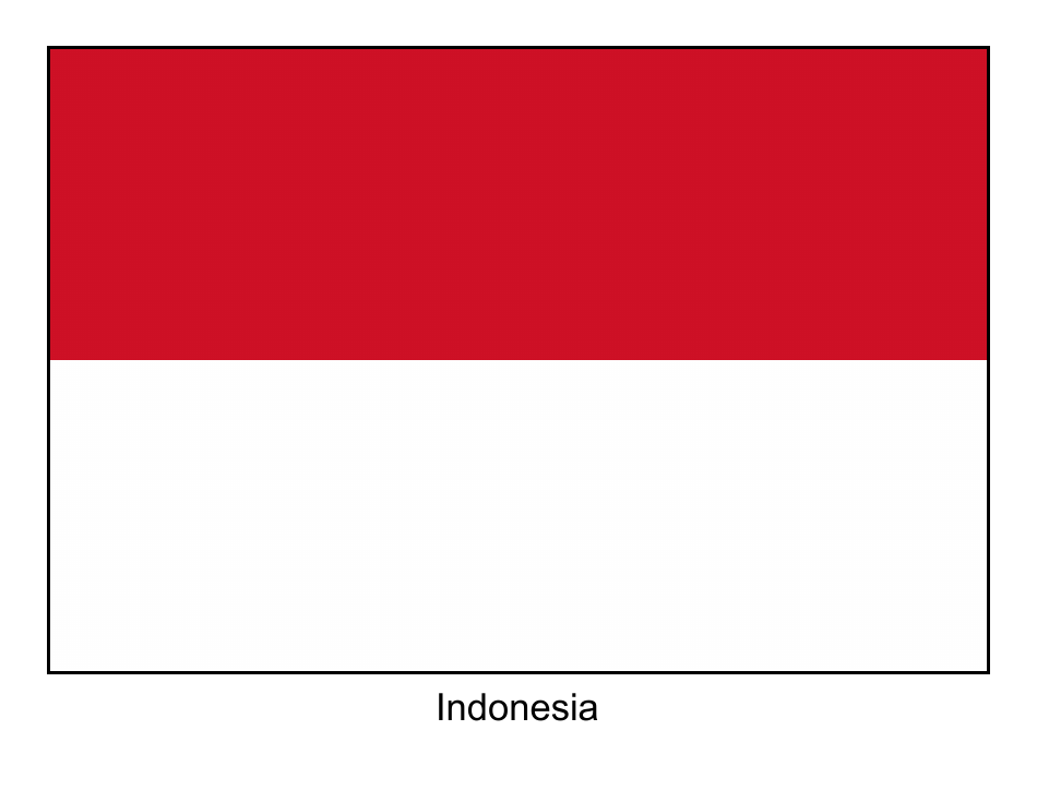 Indonesia Flag Template - Printable and Editable Design