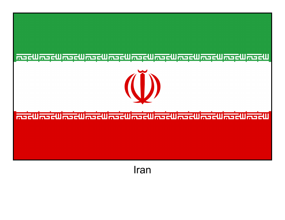 Iran Flag Template Preview - Templateroller.com
