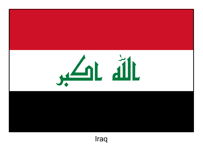 Iraq Flag Template - Free Printable Document