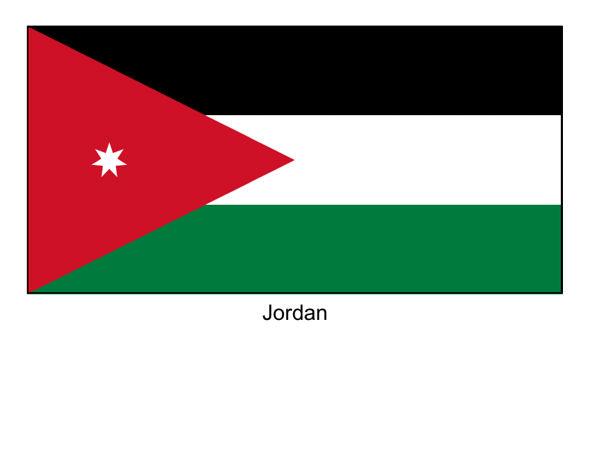 Jordan Flag Template
